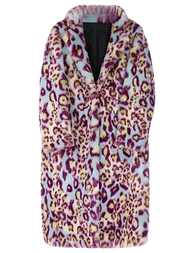 Women's Long Leopard-Print Faux Fur Coat Women's High Fashion Winter Clothes, Drestiny, Coats, Leopard Print, S, M, L, XL, XXL, 2XL, 3XL, 4XL, 5XL, 6XL, 7XL, United States, USA, Canada, Australia, New Zealand, United Kingdom, UK, Leopard print coat, leopard print faux fur coat, Long leopard print coat, Leopard coat women, vintage leopard coat, shopdrestiny.com